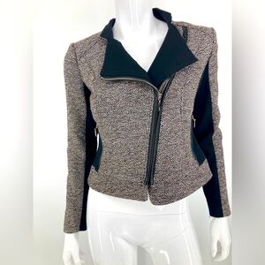 WHBM Black Zippered Jacket Gently Used Like Nee Size 00 Lined Silver Hardware